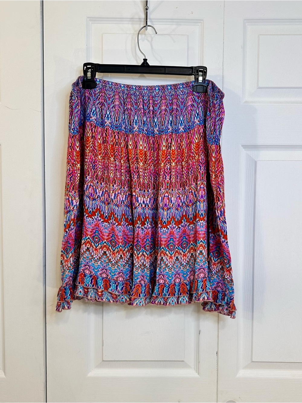 Dressbarn Boho Multicolor Elastic Waist Skirt XL